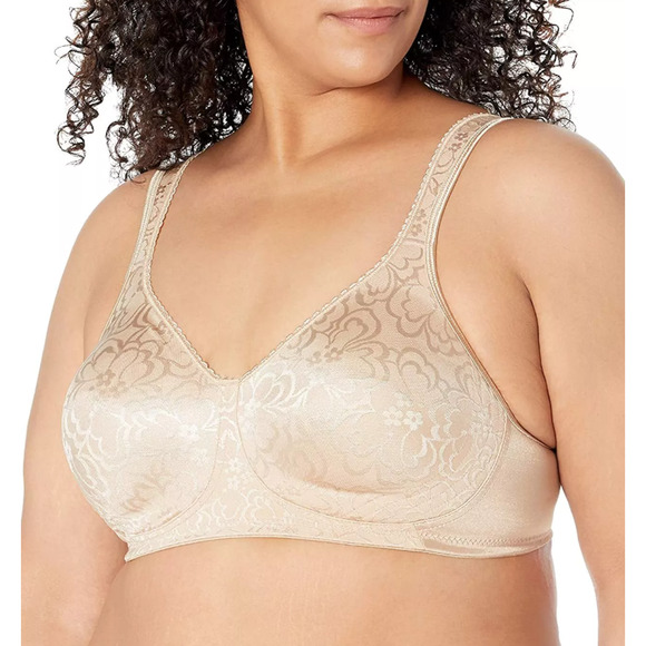 Playtex 18 Hour Tan Ultimate Lift & Support Adjustable Wire Free Bra Size 44C - Picture 1 of 5